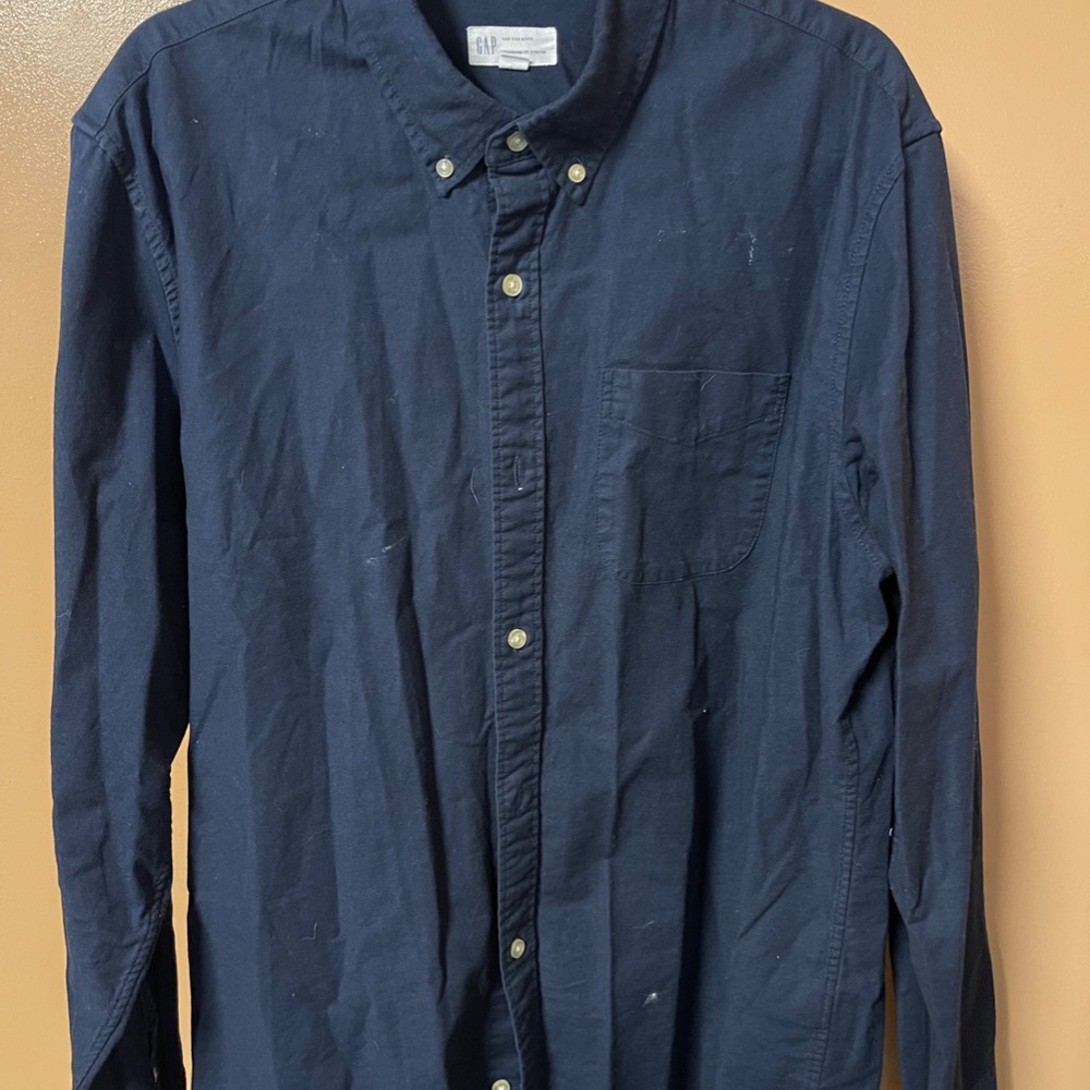 GAP Navy Blue Button Down Shirt